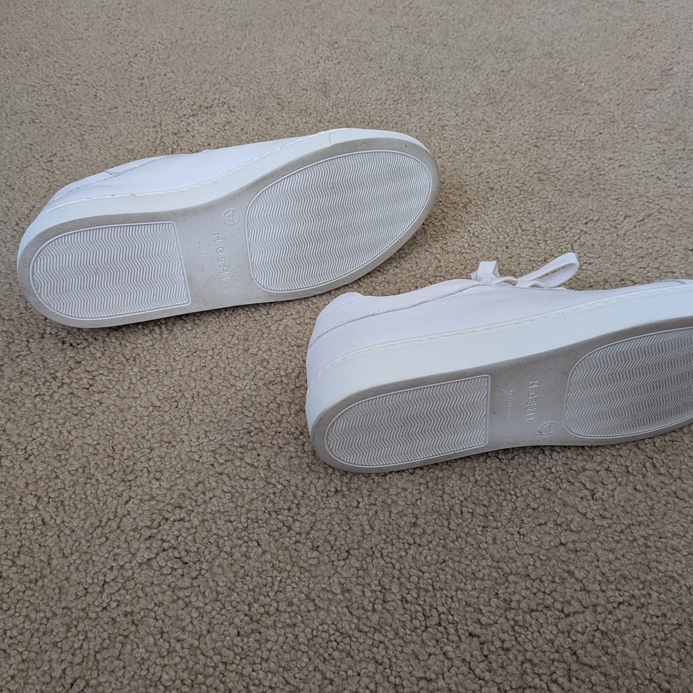 M Gemi Palestra Due White Leather Sneakers size 7 37 EUC - Picture 3 of 5